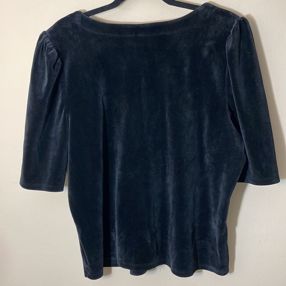 Torrid size 3 BETSEY JOHNSON BLACK VELVET PUFF SLEEVE CORSET TOP - Picture 8 of 8
